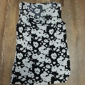 Black Swoop neck blouse